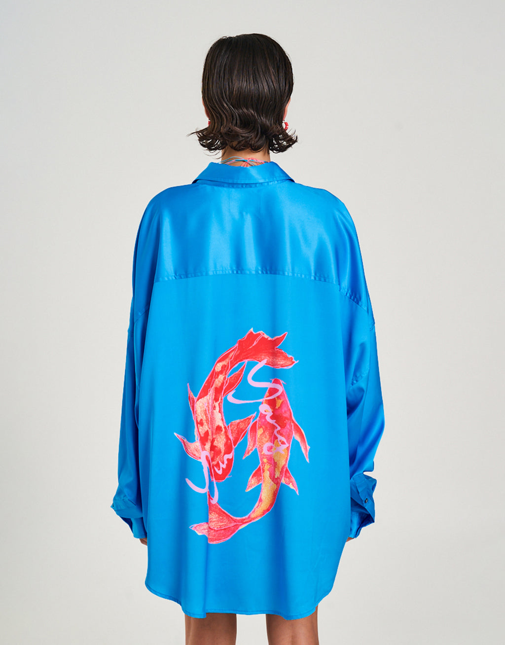 Long Sleeve Oversize Shirt - Koi