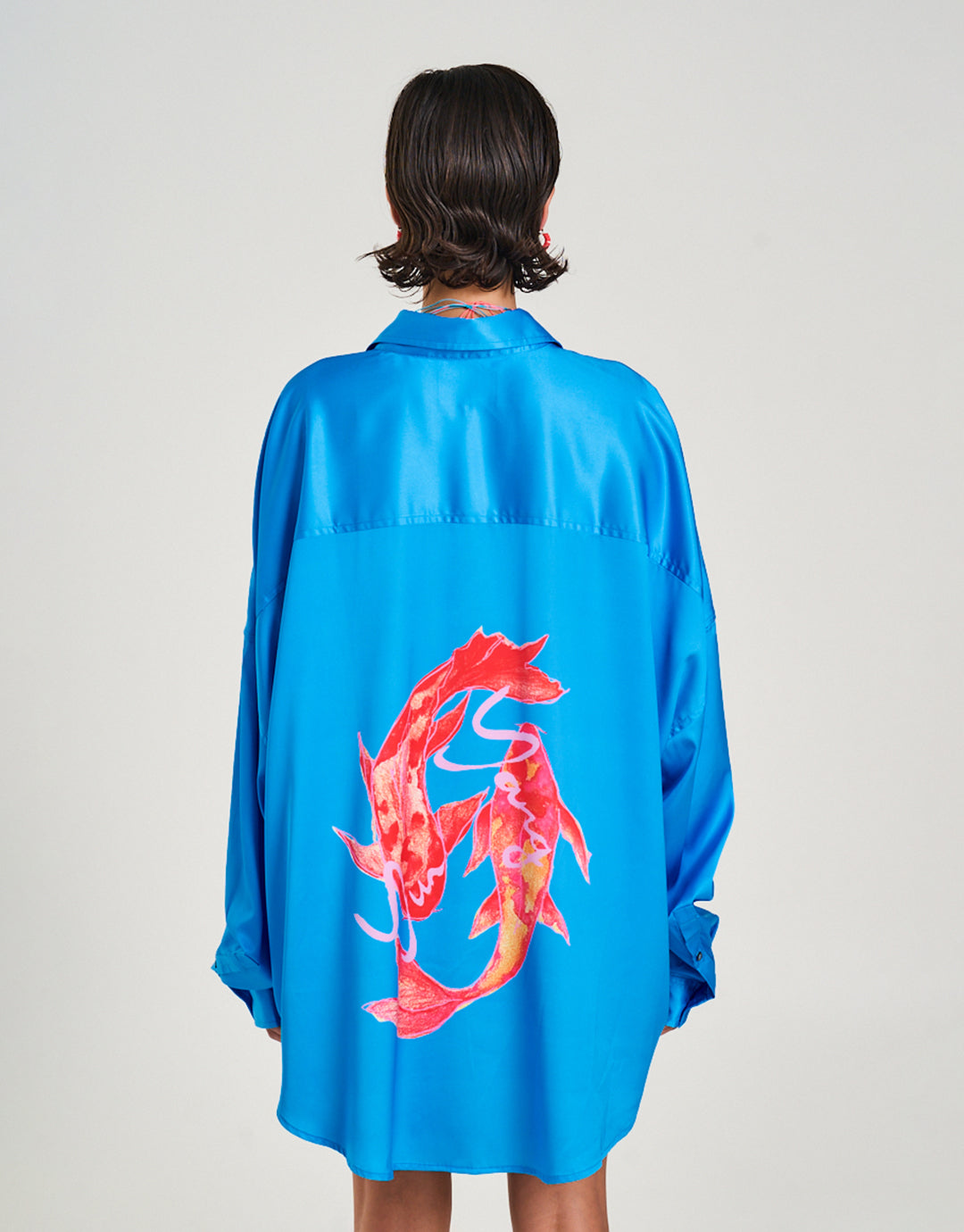 Long Sleeve Oversize Shirt - Koi