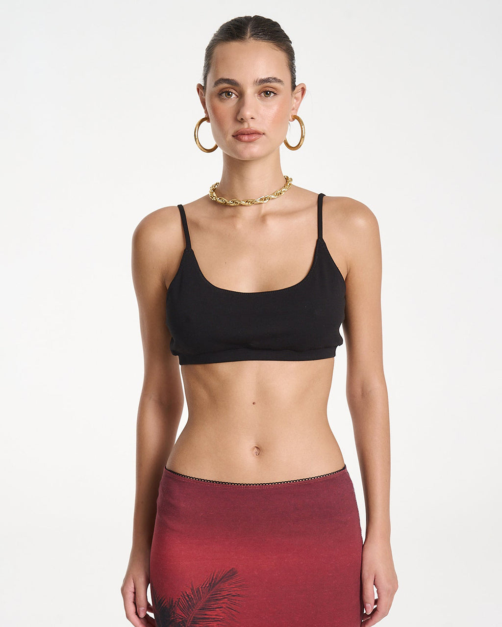 Sporty Crop - Midnight Black