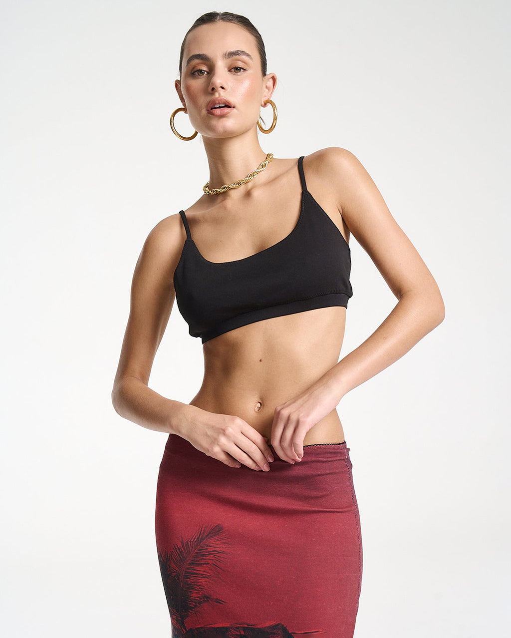 Sporty Crop - Midnight Black