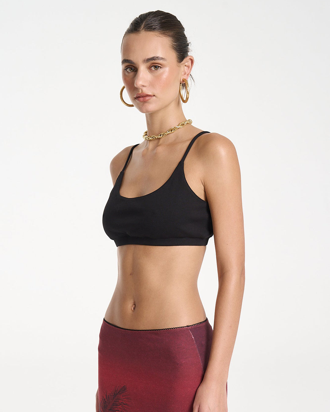 Sporty Crop - Midnight Black