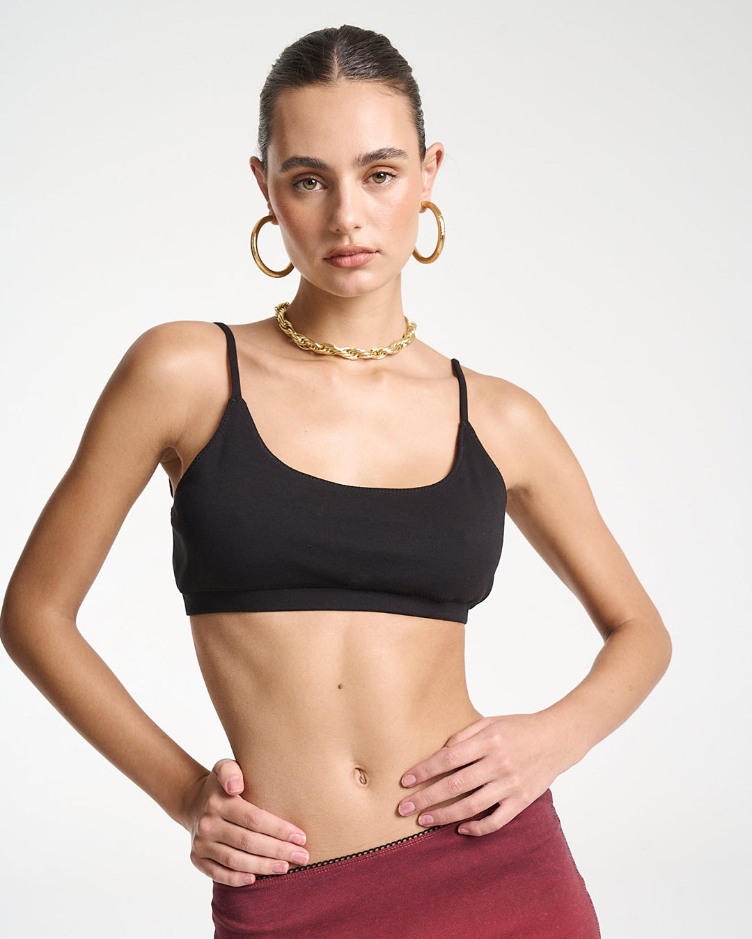Sporty Crop - Midnight Black