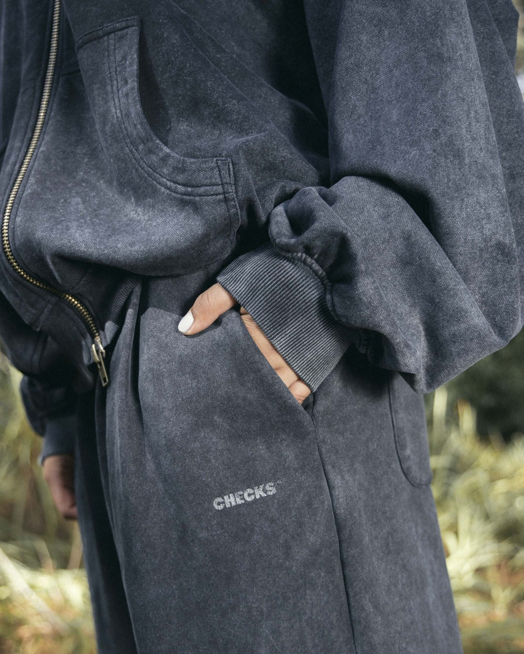 Lark Sweatpants - Black Wash - Checks Downtown