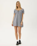 Lenni Indy - Hemp Mini Dress - Navy Check - Afends