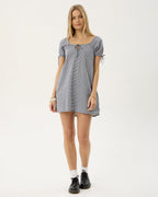 Lenni Indy - Hemp Mini Dress - Navy Check - Afends