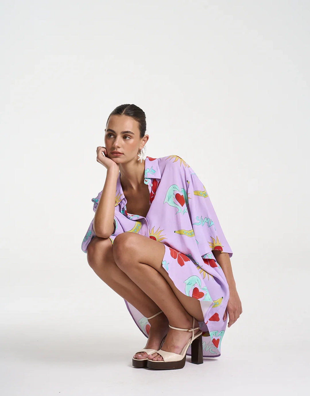 Big Shirt - Lilac Troppo