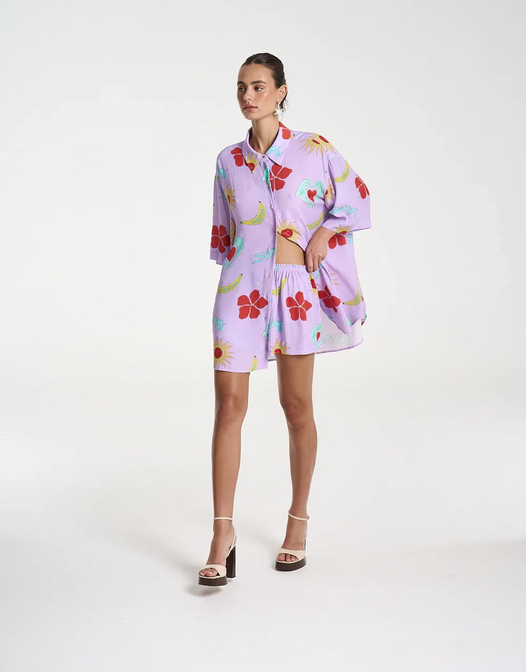 Big Shirt - Lilac Troppo