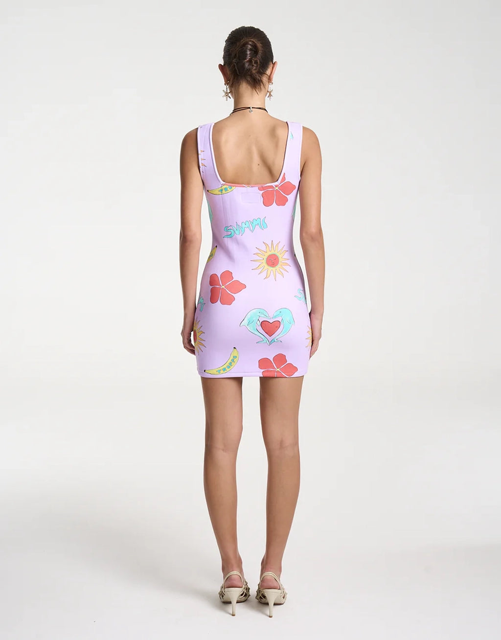 Elle Mini Dress - Lilac Troppo