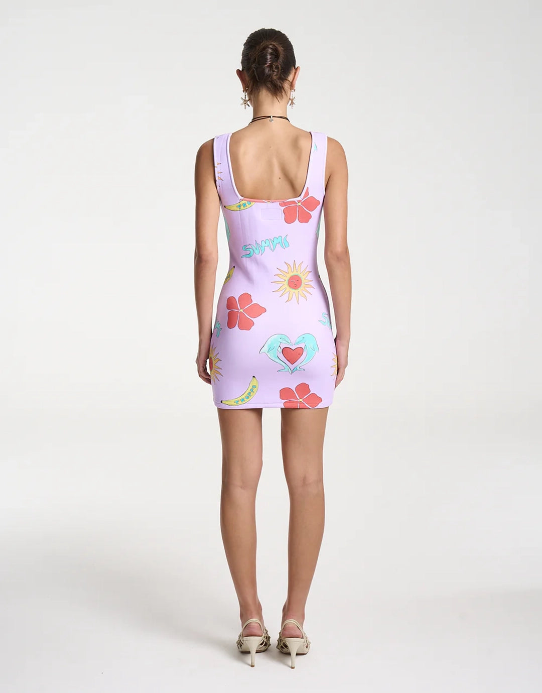 Elle Mini Dress - Lilac Troppo