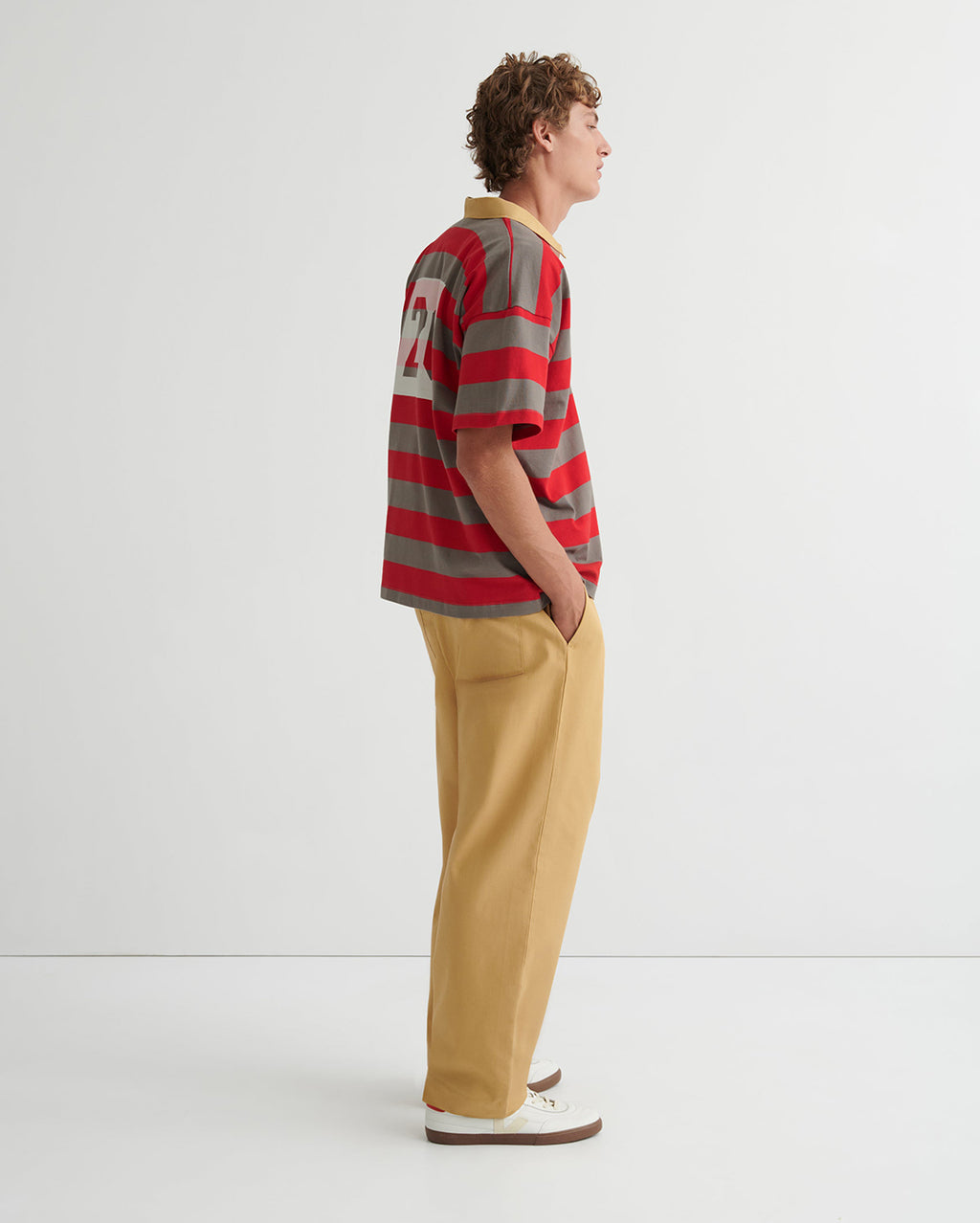 Line Up Jersey - Poppy Stripe - Kowtow