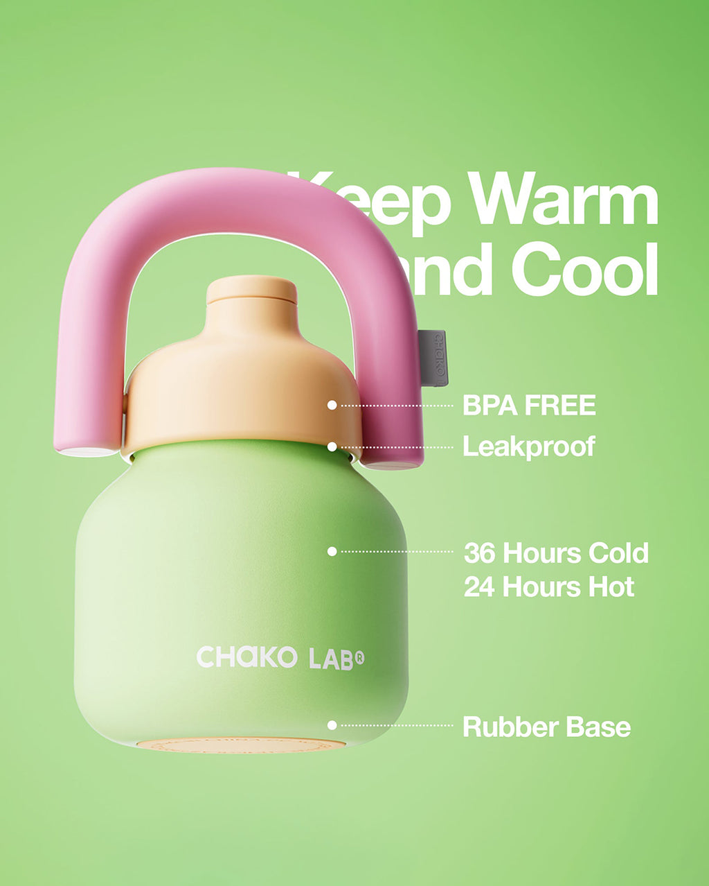 LinLin Kettle 1000ml - New Green - Chako Lab