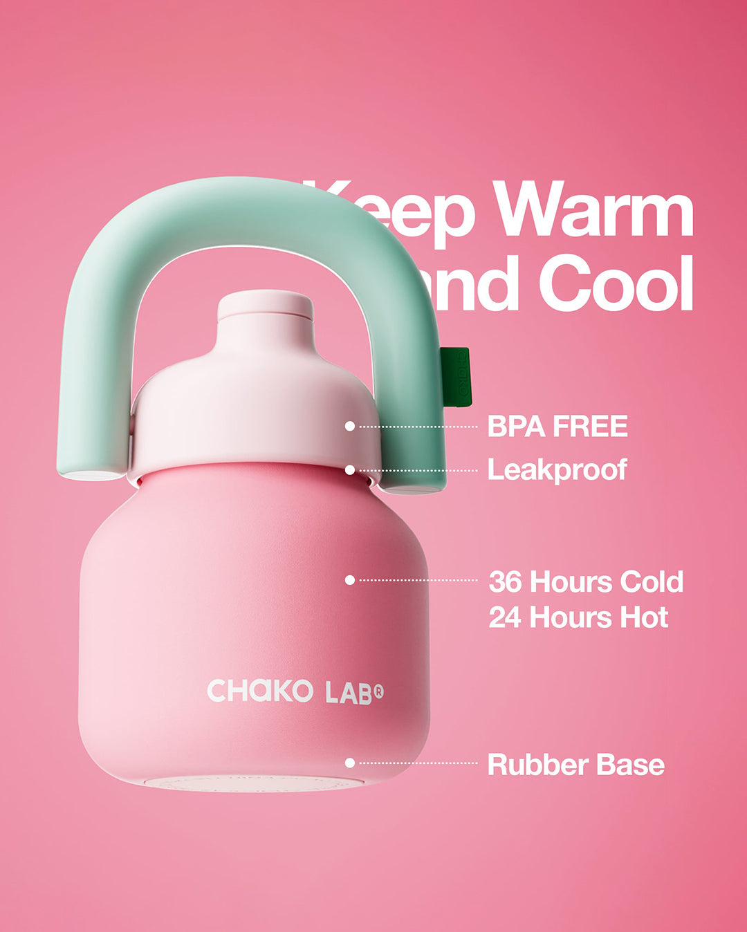 LinLin Kettle 1000ml - New Pink - Chako Lab