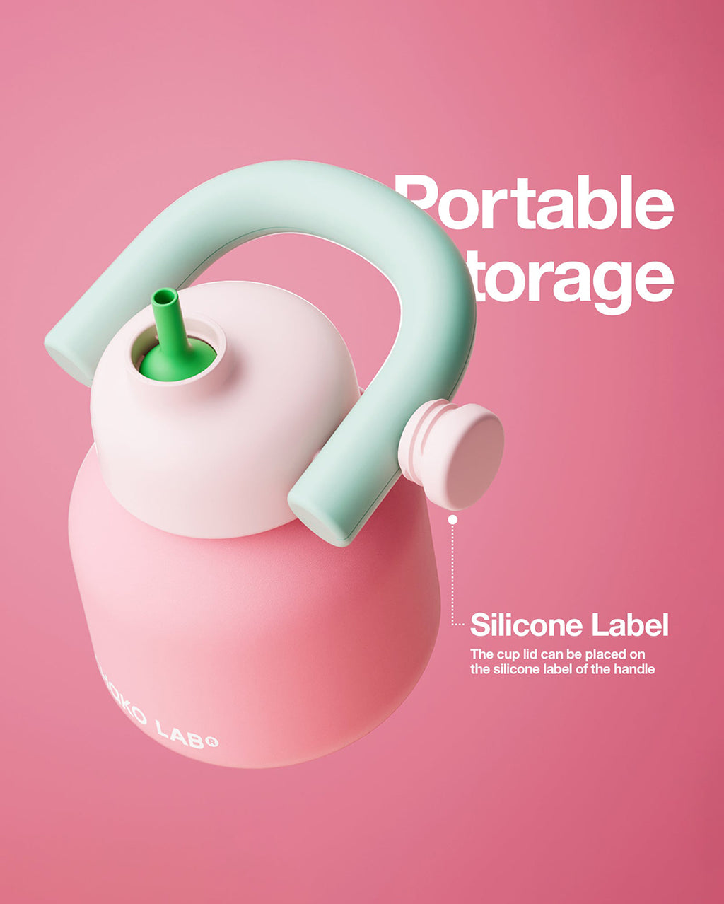 LinLin Kettle 1000ml - New Pink - Chako Lab
