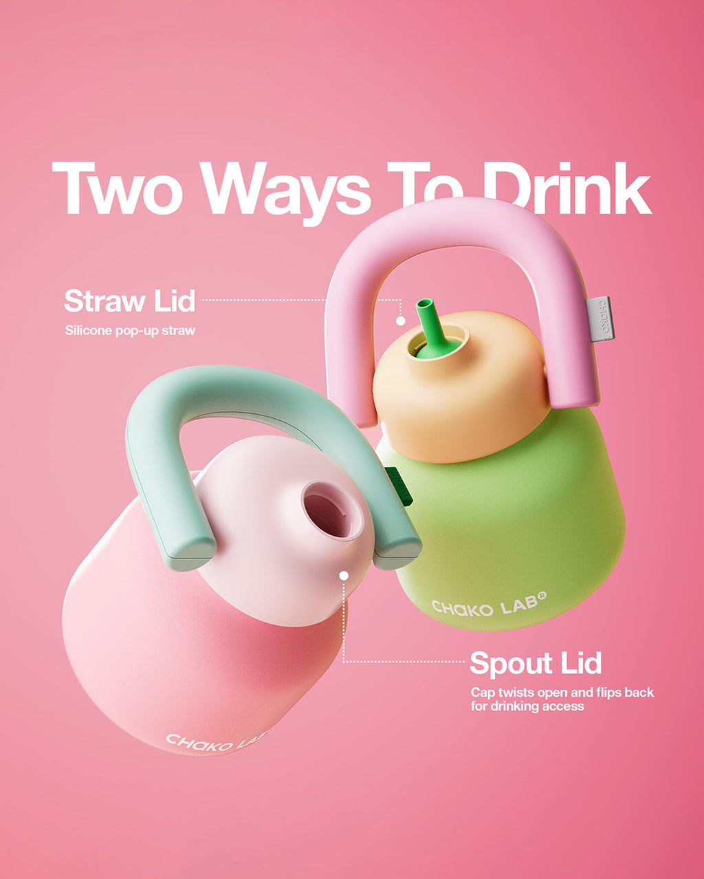 LinLin Kettle 1000ml - New Pink - Chako Lab