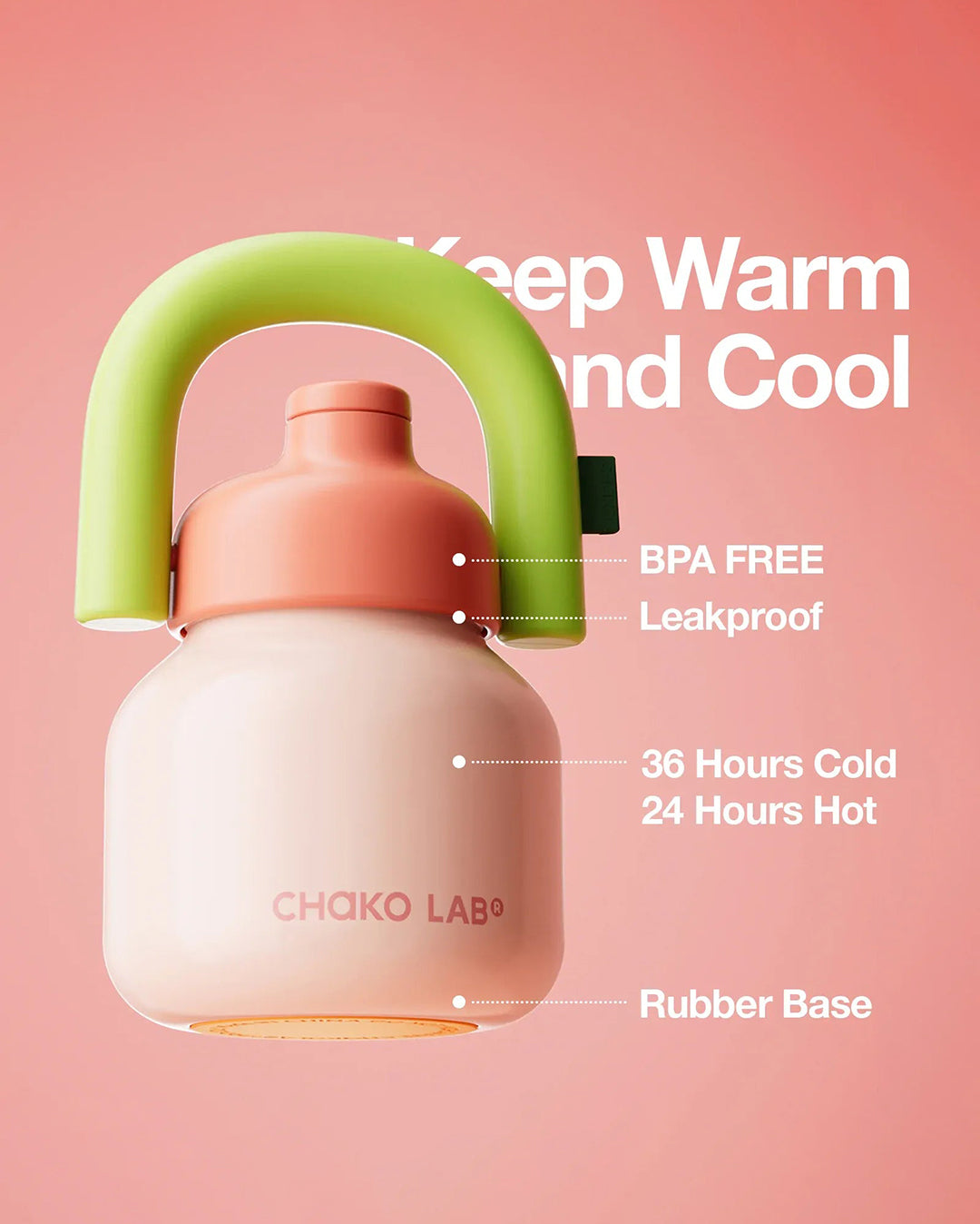 LinLin Kettle 1000ml - Pink - Chako Lab