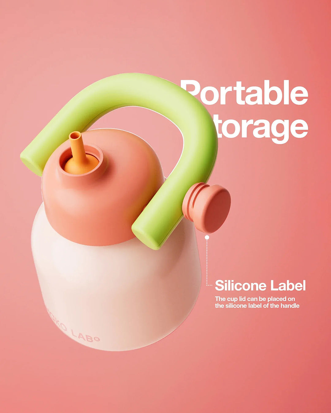 LinLin Kettle 1000ml - Pink - Chako Lab