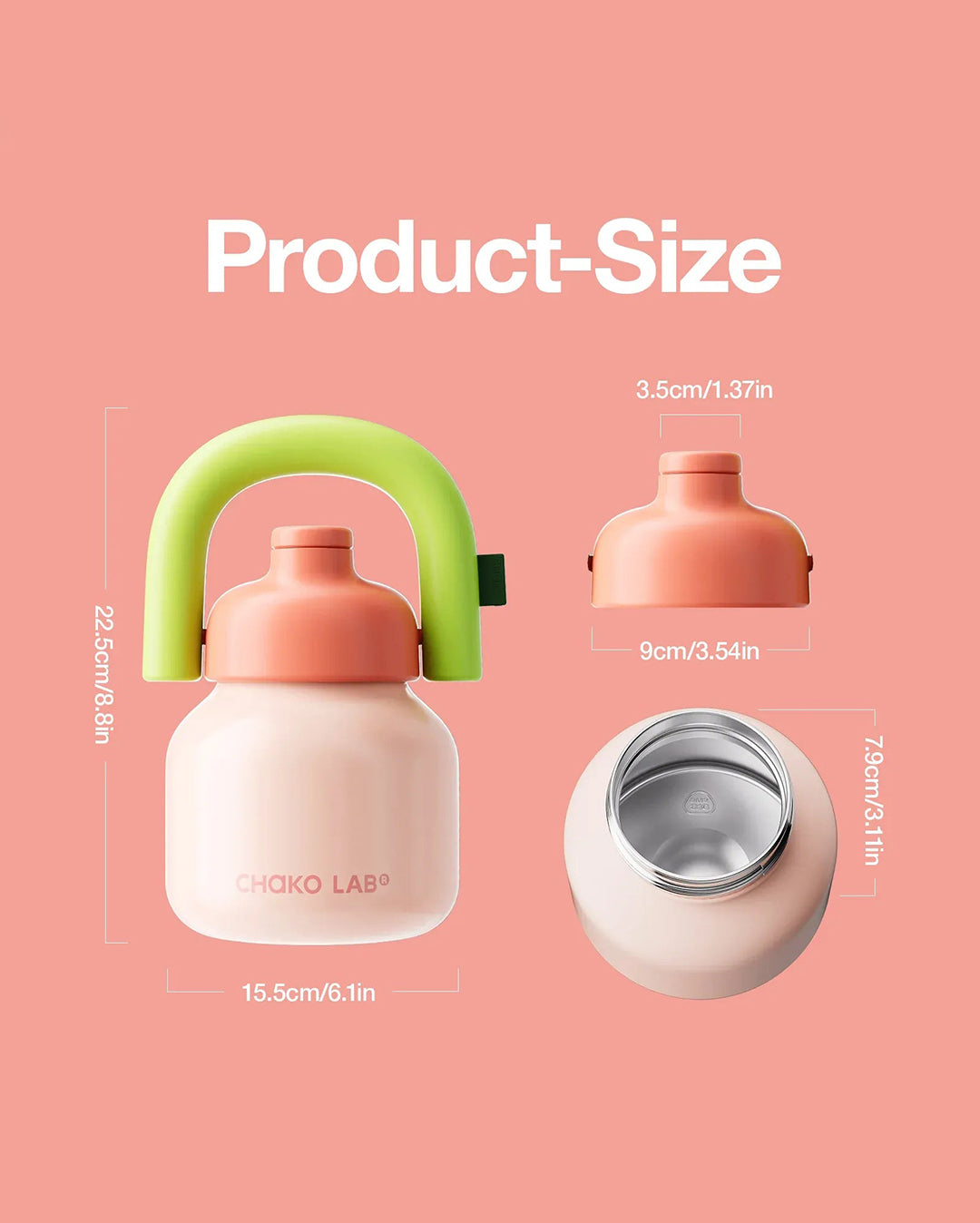 LinLin Kettle 1000ml - Pink - Chako Lab
