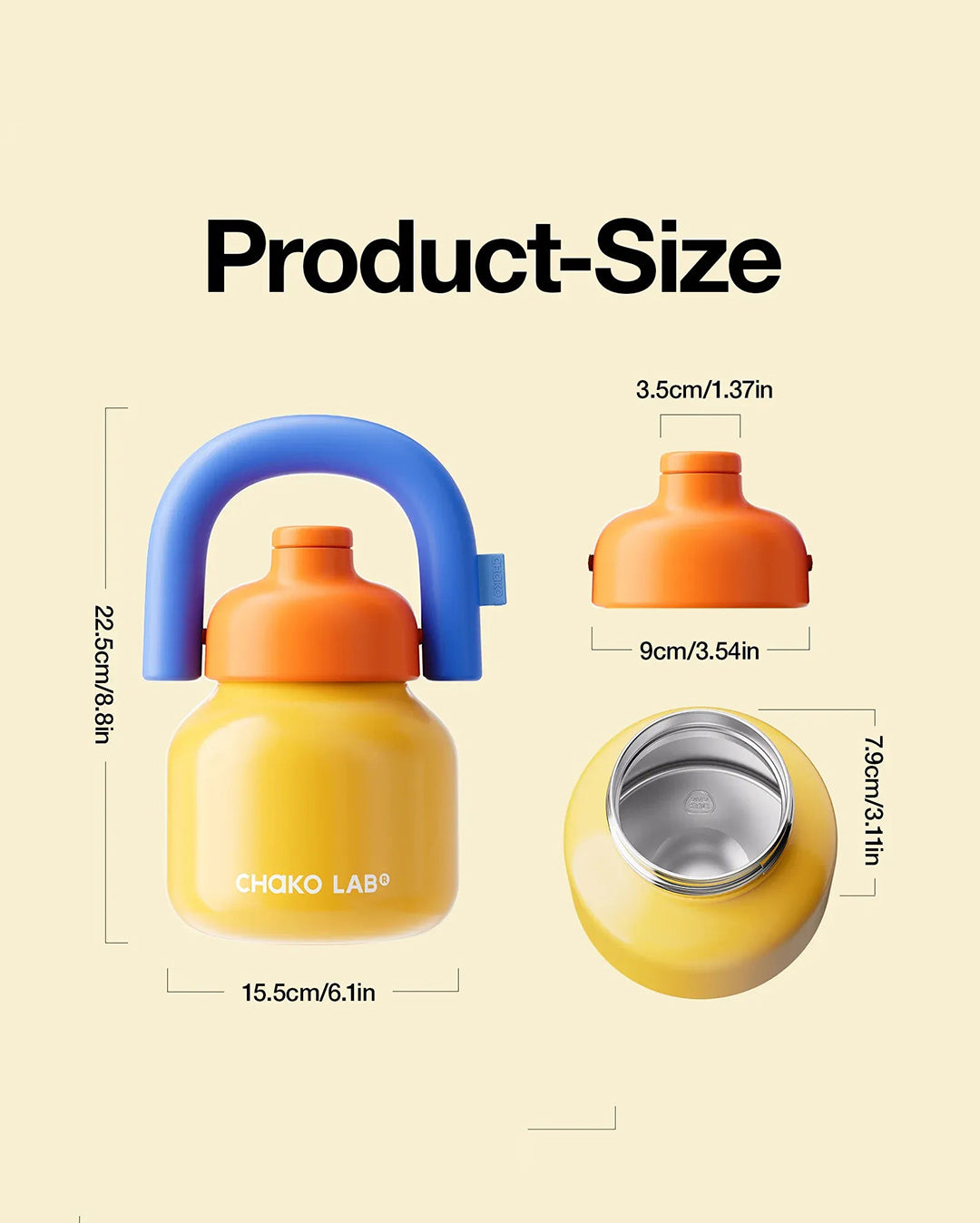 LinLin Kettle 1000ml - Yellow - Chako Lab