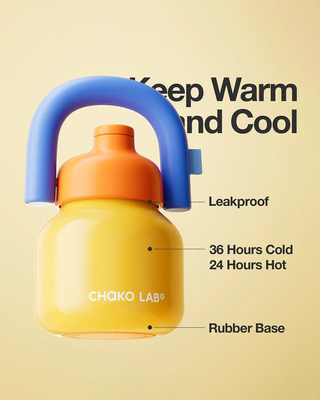 LinLin Kettle 1000ml - Yellow - Chako Lab