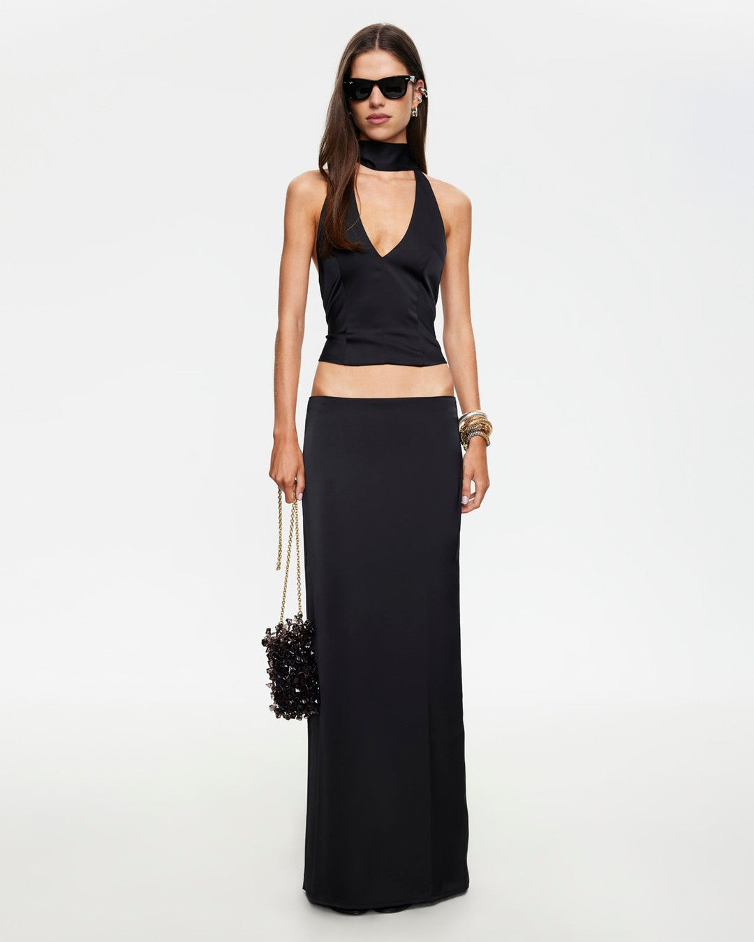 Front Row Maxi Skirt - Noir - Lioness