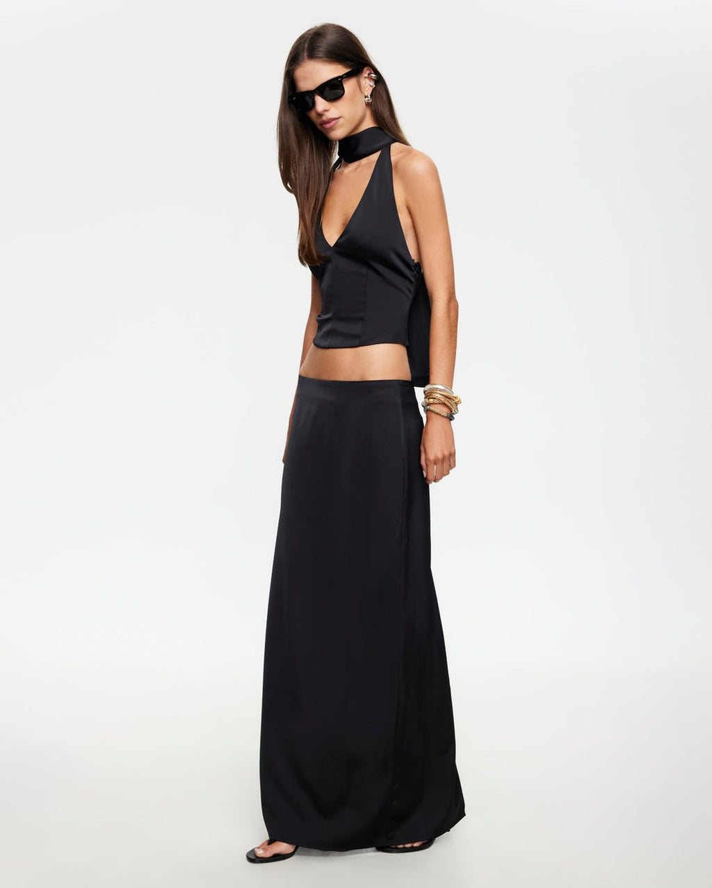 Front Row Maxi Skirt - Noir - Lioness