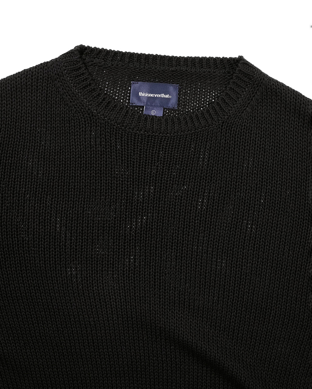 Loose Gauge Knit Crew - Black - thisisneverthat