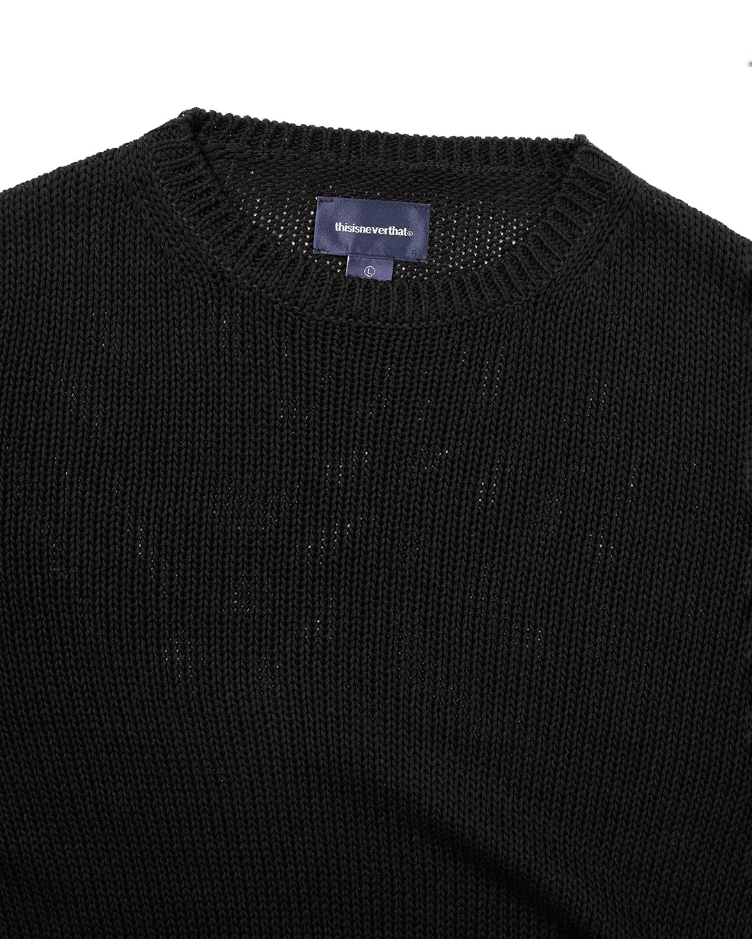 Loose Gauge Knit Crew - Black - thisisneverthat