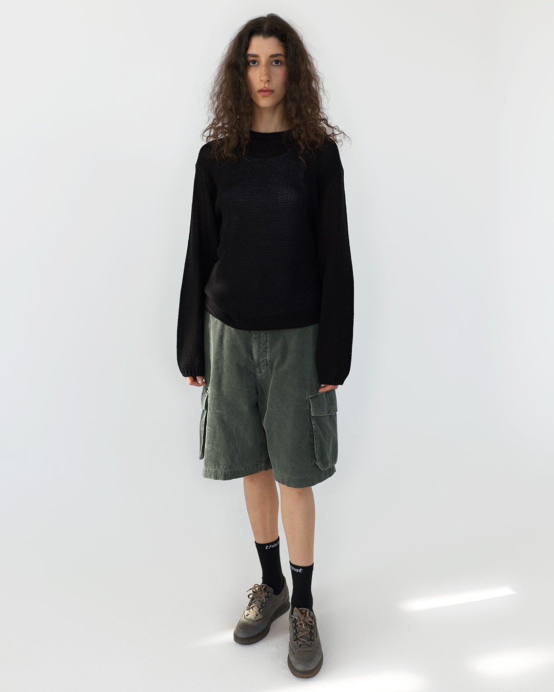 Loose Gauge Knit Crew - Black - thisisneverthat