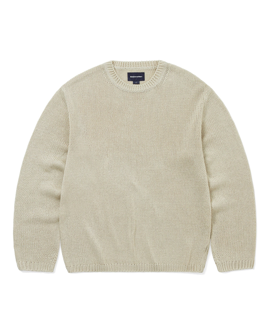 Loose Gauge Knit Crew - Dusty Ivory - thisisneverthat