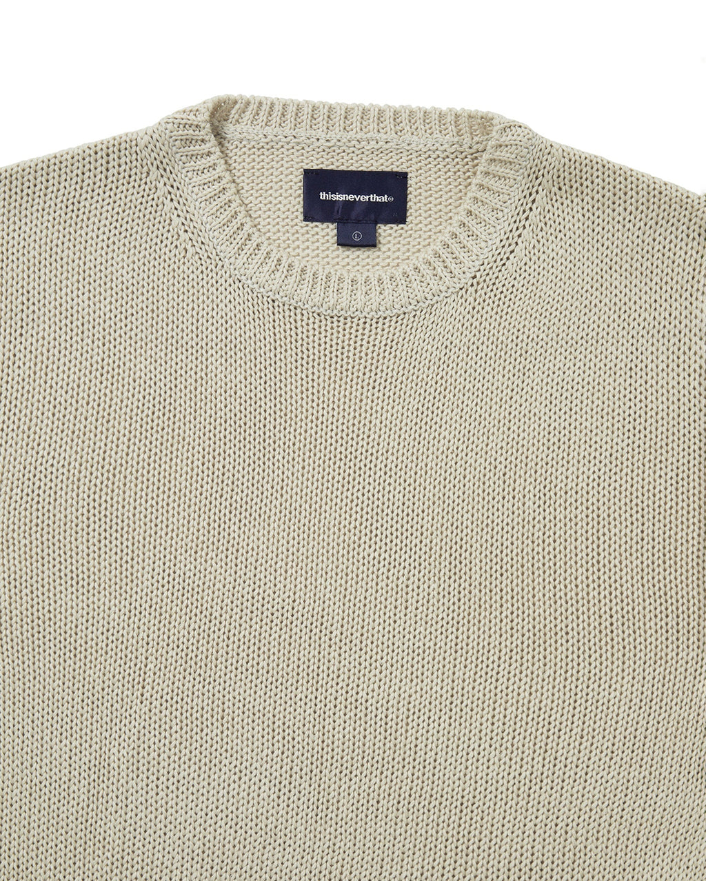 Loose Gauge Knit Crew - Dusty Ivory - thisisneverthat