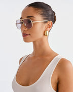 The Carter Sunglasses - Light Gold - Luv Lou