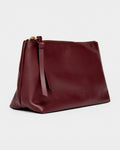 The Evie Medium Beauty Bag - Bordeaux Vegan Leather - Luv Lou