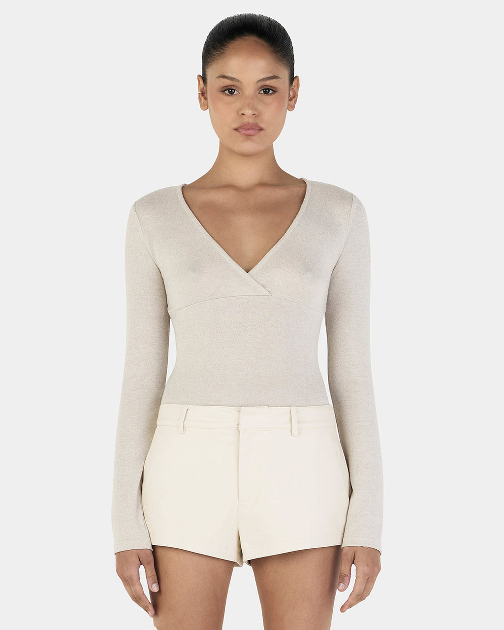 Lyra Long Sleeve Top - Cream - Ownley