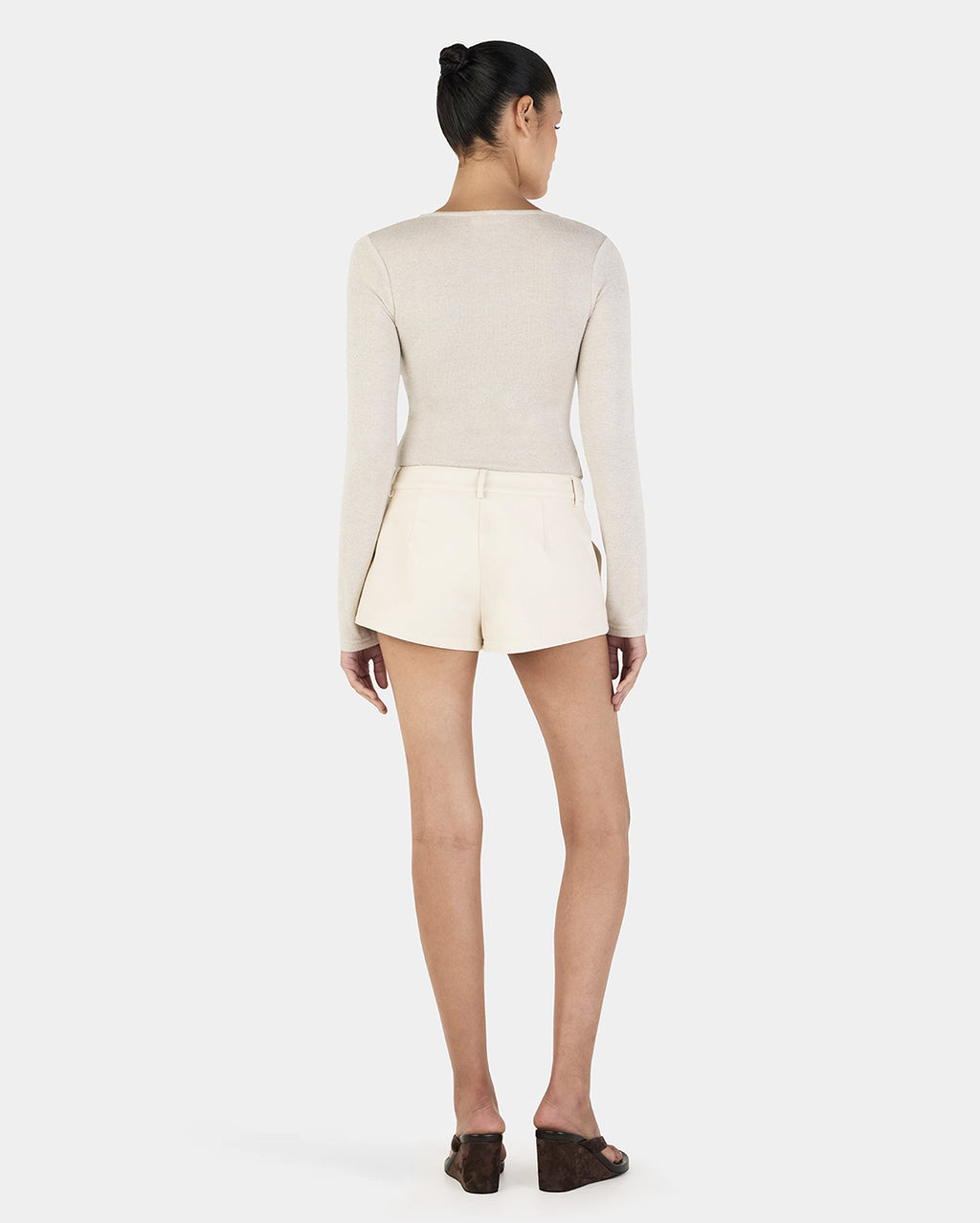 Lyra Long Sleeve Top - Cream - Ownley