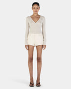 Lyra Long Sleeve Top - Cream - Ownley