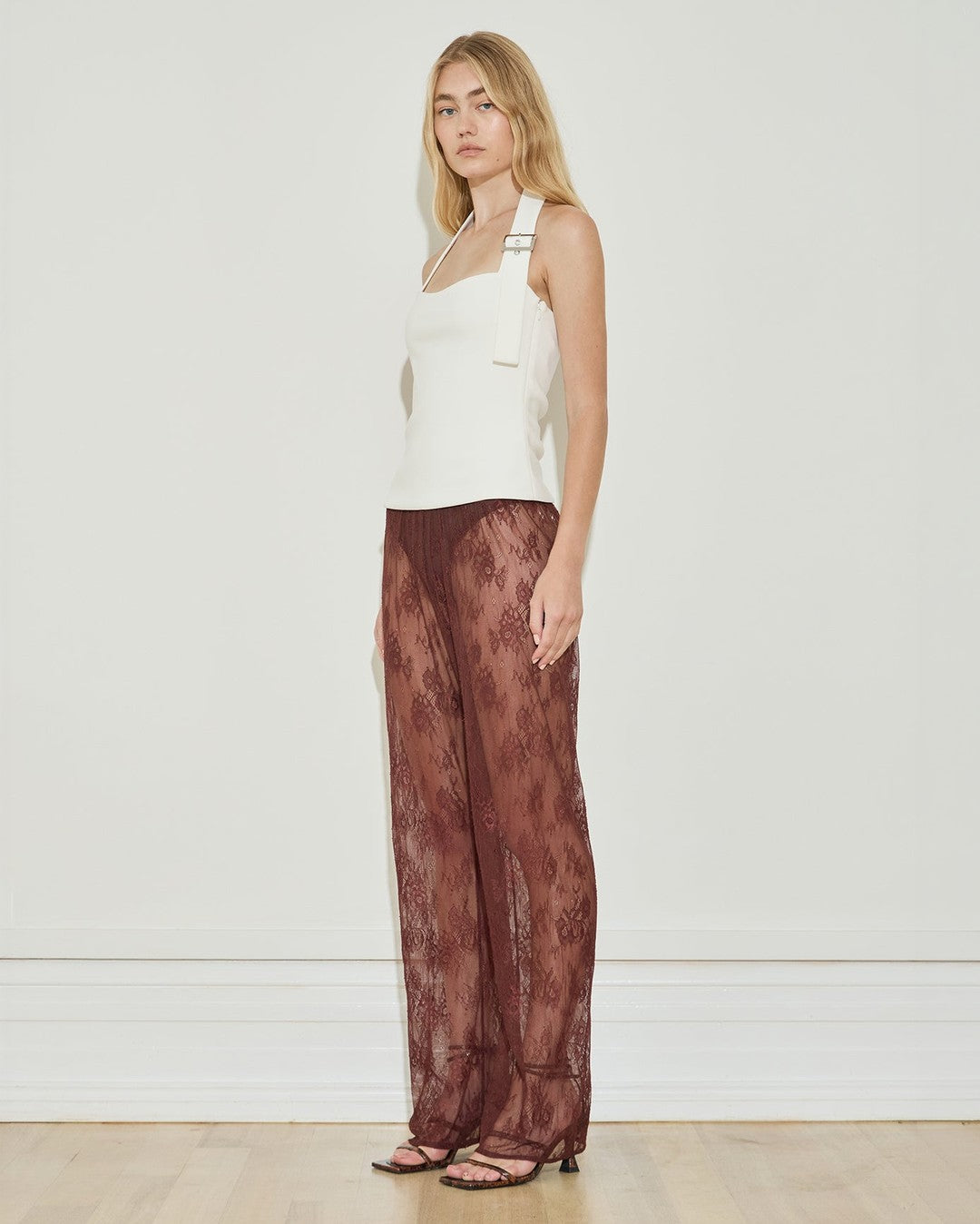 Lace Pant - Chocolate - Maison Essentiele