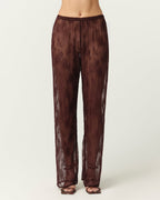 Lace Pant - Chocolate - Maison Essentiele