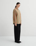 Maker Long Sleeve Shirt - Nasturtium Stripe by Kowtow - view 3
