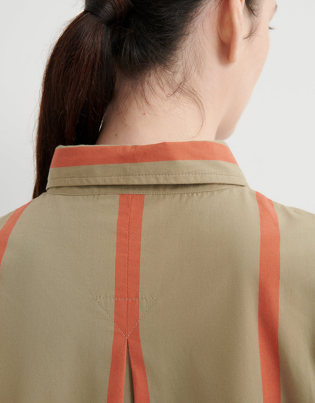 Maker Long Sleeve Shirt - Nasturtium Stripe by Kowtow - view 4