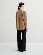 Maker Long Sleeve Shirt - Nasturtium Stripe by Kowtow - view 5
