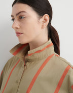 Maker Long Sleeve Shirt - Nasturtium Stripe by Kowtow - view 6