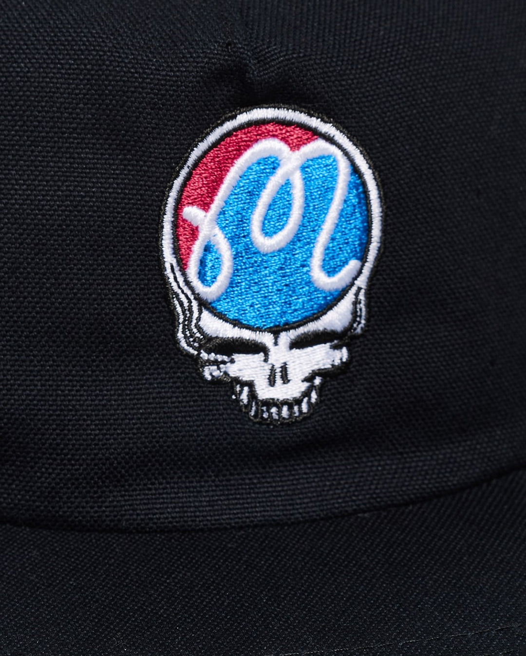 Grateful Dead Stealie Snapback - Black by Malbon - view 3