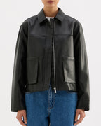 Maude Vegan Leather Jacket - Black - Nude Lucy