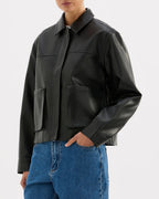 Maude Vegan Leather Jacket - Black - Nude Lucy