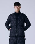 Military V-Neck W-Zip Down Jacket - Black - Taion