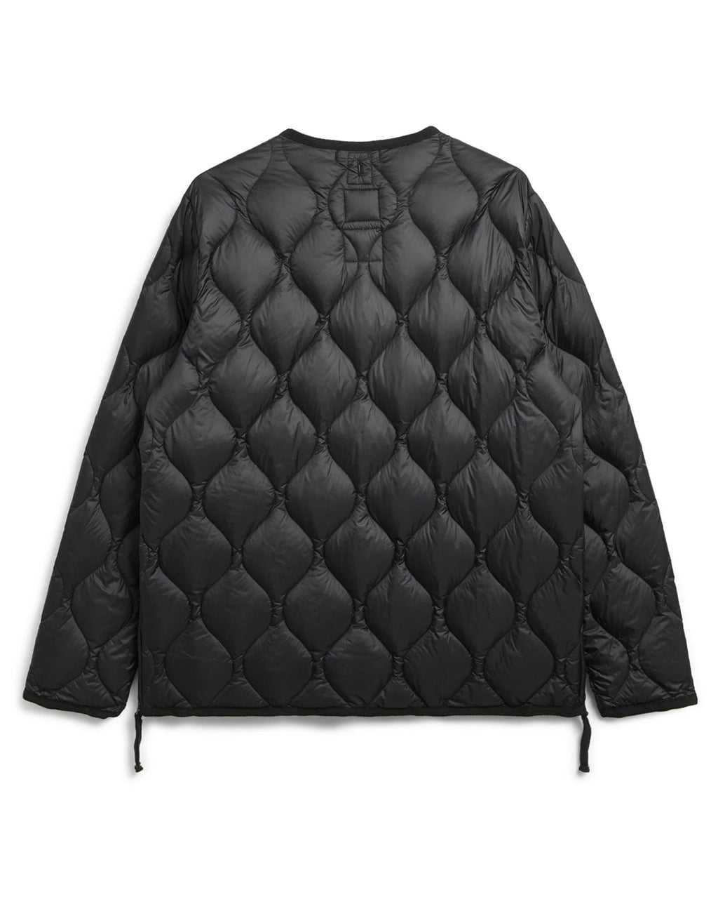 Military V-Neck W-Zip Down Jacket - Black - Taion