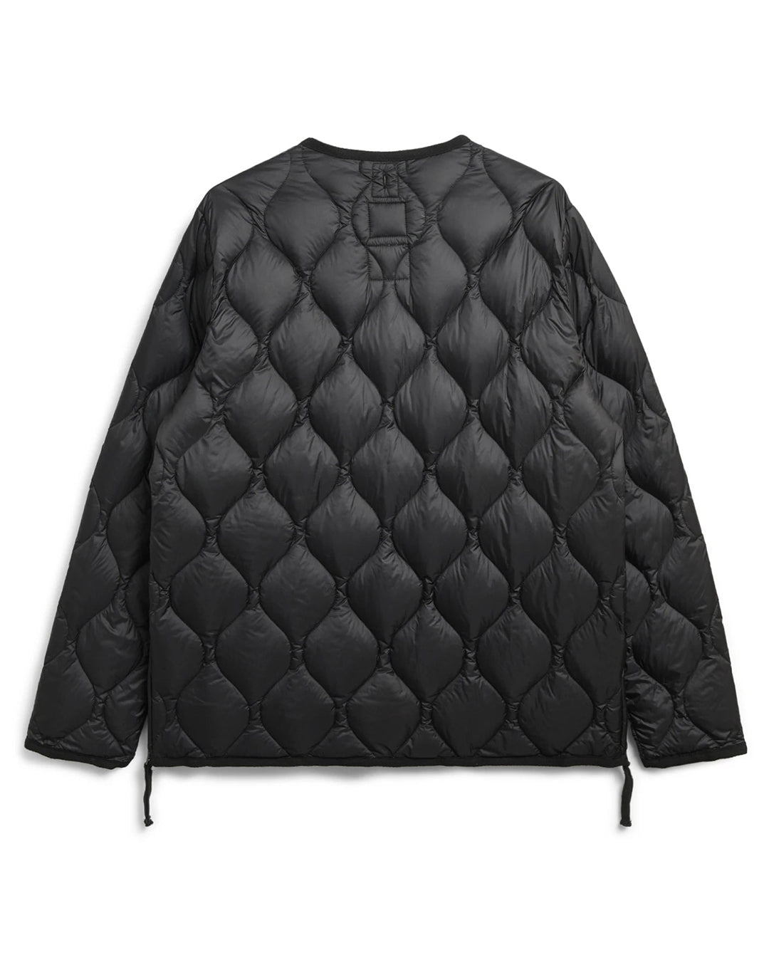 Military V-Neck W-Zip Down Jacket - Black - Taion