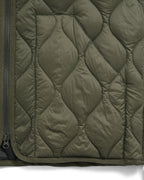 Military V-Neck W-Zip Down Jacket - D.Olive - Taion