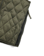 Military V-Neck W-Zip Down Jacket - D.Olive - Taion