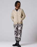 Military V-Neck W-Zip Down Jacket - G.Beige - Taion